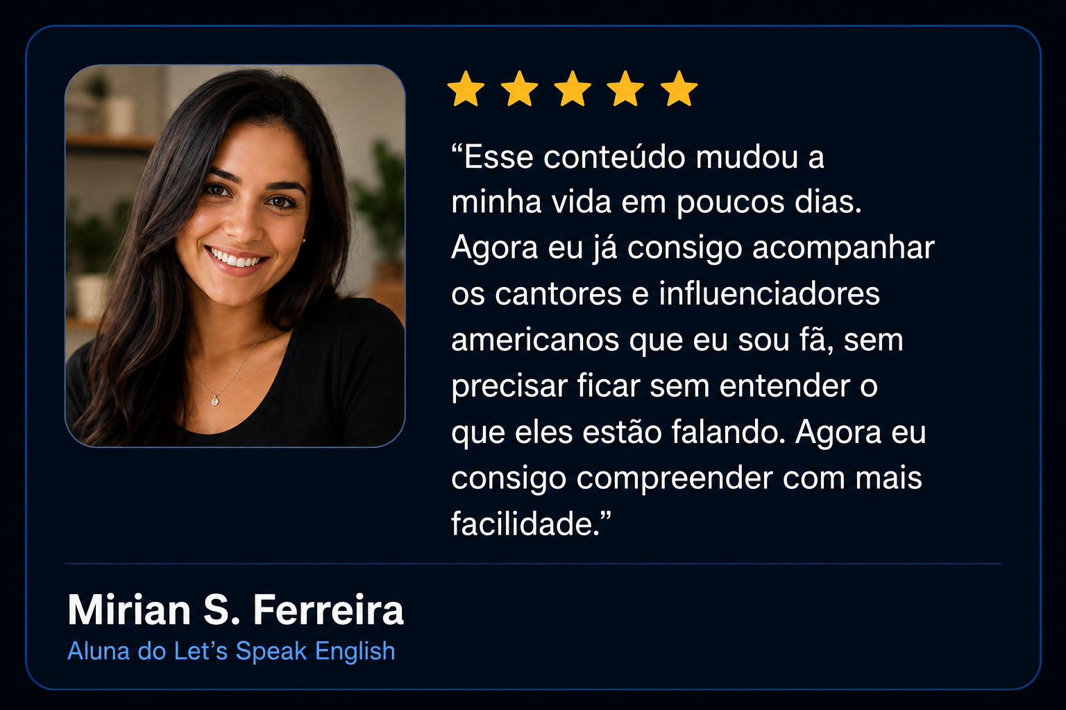 Depoimento de Mirian S. Ferreira