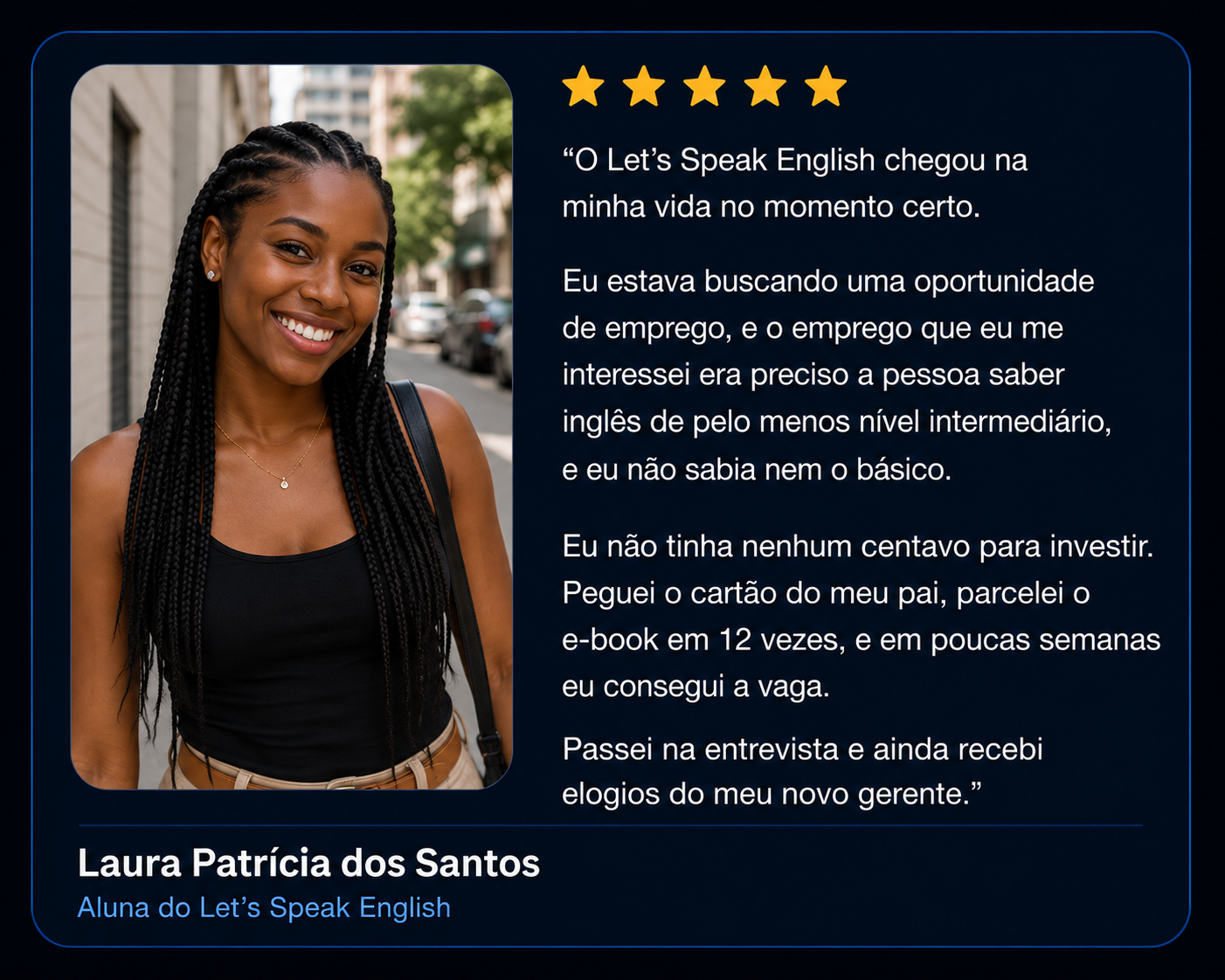 Depoimento de Laura Patrícia dos Santos